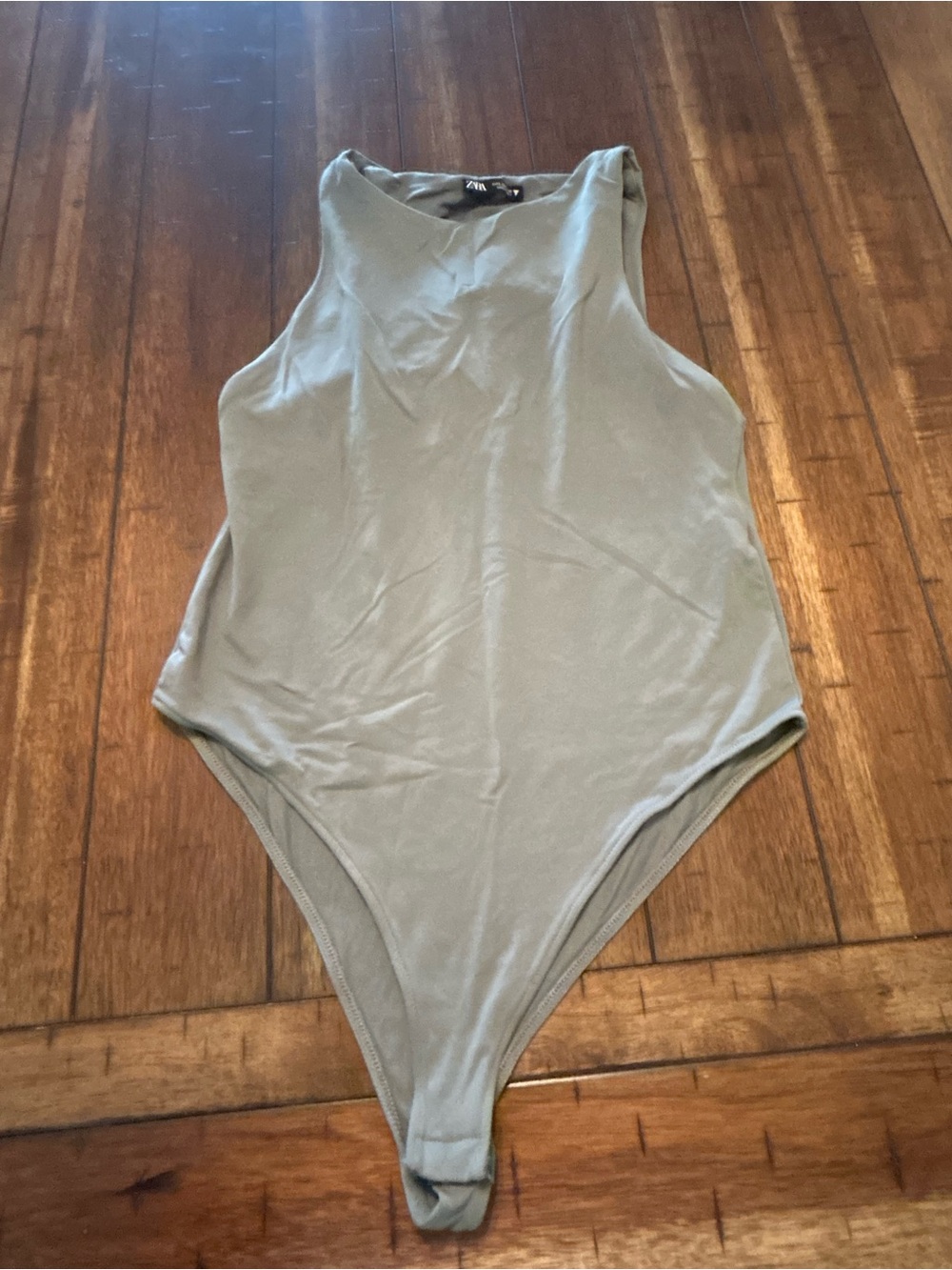 Zara Sleeveless Bodysuit in Sage Green Size L